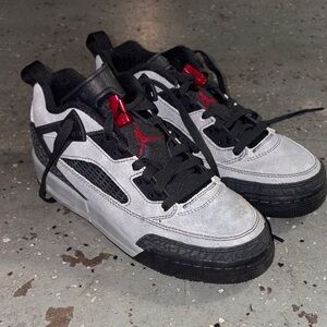 Nike Jorands Black and Gray Sneakers with Red Accents
